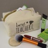 'Best Teacher Ever!' Canvas Wash Bag/Makeup Case (CS00034287)