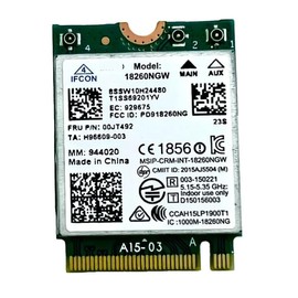 Laptopdiyparts 00JT492 Intel Tri-Band Wireless-AC 18260 18260NGW WiGig (802.11ad) Wi-Fi (802.11ac/agn) + Bluetooth 4.1 M.2 Card for Lenovo Thinkpad X260 X270 T460 T460s Yoga 2 60, X1 Yoga, X1 Carbon
