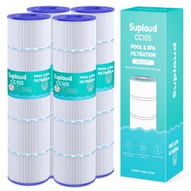 Suplaud Pool Filter Cartridge CCP420: Replacement for Pentair Clean and Clear Plus CCP420 17-8584 Pleatco PCC105-PAK4 POOLPURE PLF105A Unicel 817-0106 R173576 C-7471 Filbur FC-1977 4x105 sq.ft. 4 Pack