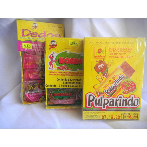 3pack Dedo indy Hormigas Indy& pulparindo mexican candy