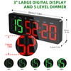 PELLOR Gym Timer, Large Digital Wall Clock, Interval Timer Clocks