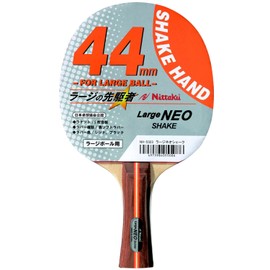 Nitaku NH-5323 Table Tennis Racket, Large Neo Shake Hand, For Large Balls, Red x Black