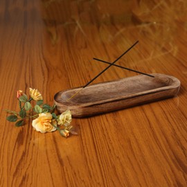 Store Indya Wood Incense Holder, Incense Burner, Ash Catcher, Insencents Holder ,Incense Tray 11x4x1.5 Inches , Best For Home Fragrance-Aesthetic Room Decor
