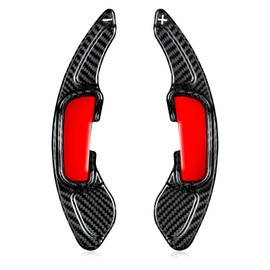[T-carbon] Mazda Paddle Shift Cover for Mazda Axela Shift Paddle Extension Real Carbon CX-4 CX-5 MX-5 Axela Atenza Accessories (Black)