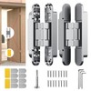 Eegoowa 7" Hidden Door Hinge,Invisible Door,Hidden Door Hinges for Secret