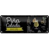 Femer Blechschild Rezept Pina Colada Coktail Recipe 27x10cm