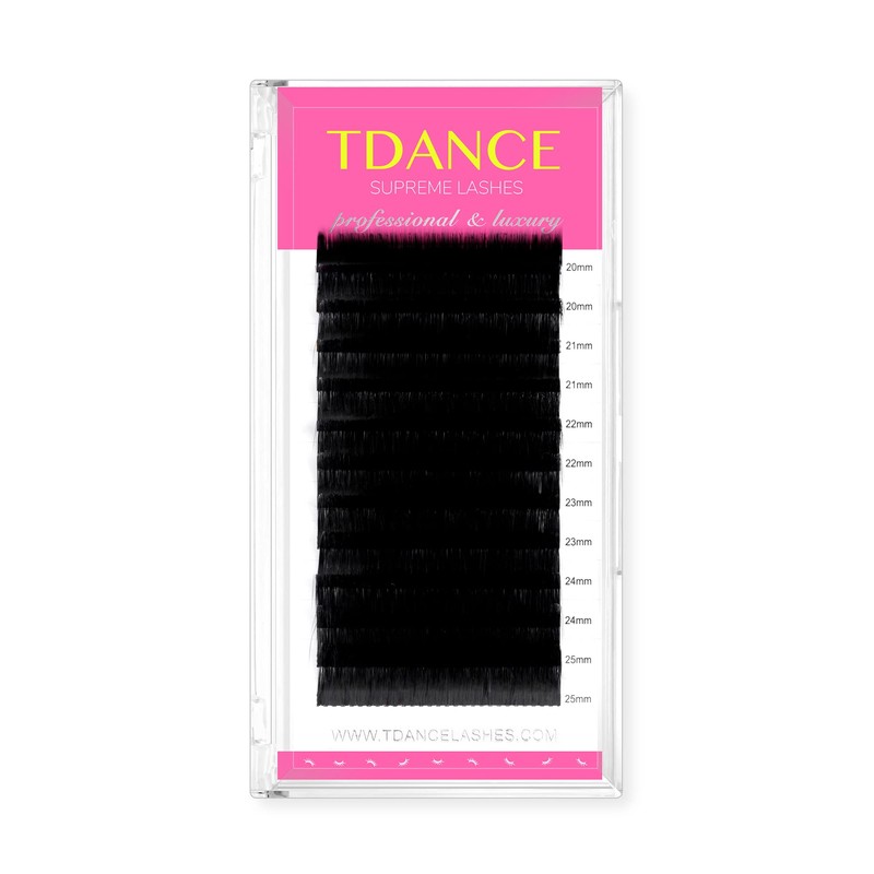 TDANCE Lash Extension Matte Black Eyelash Extension C CC D