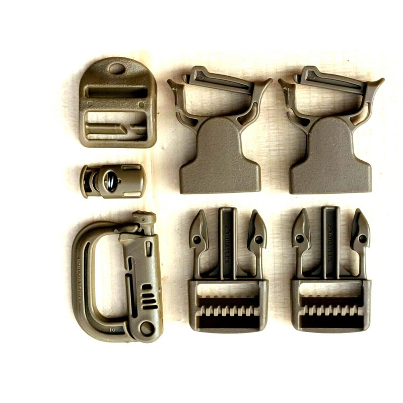 USMC Coyote Buckle Set QR Repair Kit for FILBE Pack