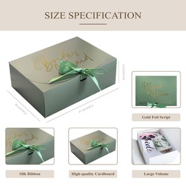 LADY&HOME 10 Pieces Bridesmaid Proposal Box Set,Maid of Honor Proposal Box Matron of Honor Bridesmaid Boxes for Bridesmaid Gifts (Sage Green Bridesmaid)