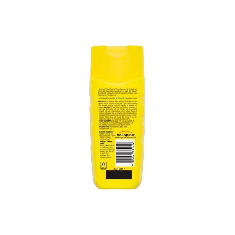Neutrogena Beach Defence Sunscreen Water Spf 50 198g