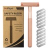 Double Edge Safety Razor, Reusable Metal Razor for Men &