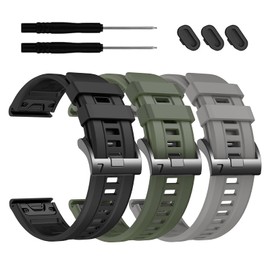 EZMVZKU 26mm Easyfit Straps for Garmin Fenix 8 AMOLED 51mm/Fenix 7X/7X Pro Sapphire Solar Watchands Replacement for Fenix 6X/6X Pro/5X/5X Plus Enduro 3/2/epix Pro 51mm/Descent Mk3i 51mm