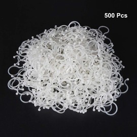 uxcell 500pcs Twist Lock Cable Wire Ties Nylon U Shape Save Place 24mm Dia White