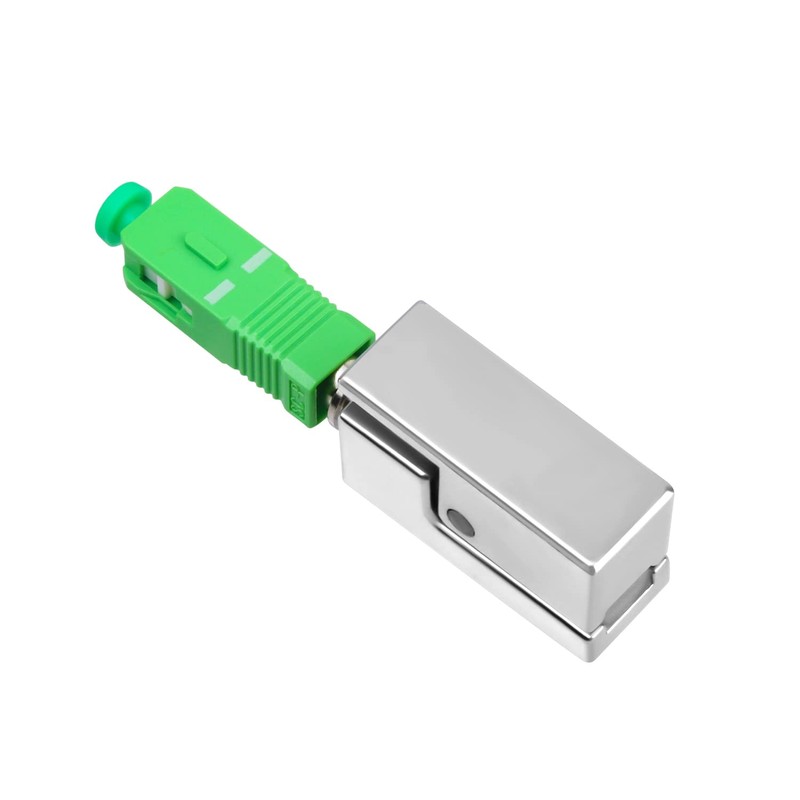 1PC SC APC Bare Fiber Optic Adapter Square Fiber Coupler