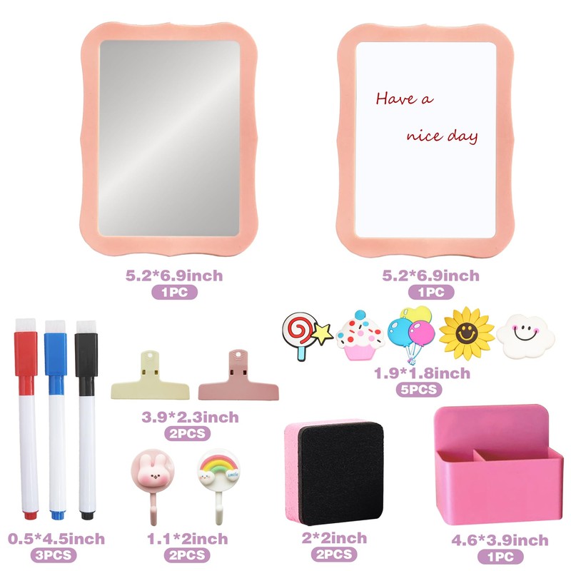 17 PCS Locker Accessories Kits for Girls with Magnetic Whiteboard