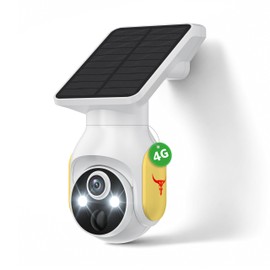 LinkSear 4G LTE Cellular Solar Security Camera Wireless Outdoor, No WiFi