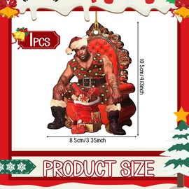 Christmas Ornament 2024, Barry Christmas Ornaments, Wooden Double Sided 3.9in Printing Christmas Tree Decorations, Christmas Ornament for Tree, Unique Party Supplies Holiday Decor