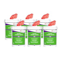 Kresto Cherry Hand Cleansing Wipes 70CT, 6 COUNT CASE