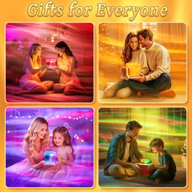 One Fire Christmas Gifts for Teens Northern Lights Projector,18 Colors Aurora Light Projector,Dimmable Aurora Projector Mood Lighting for Bedroom Lights,Remote Galaxy Light Projector Purple Lamp
