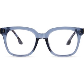 Reading Glasses for Women, Oversized Square Blue Light Blocking Readers Clear Computer Glasses Readers for Women Men - Color: Skin Pink, Streng: 2.0 x