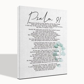 Psalm 91 wall painting, Christian canvas wall painting, Spiritual wall painting, Bible wall painting, Psalm 91, Bible wall painting, Christian wall painting, Christian sayings for home or office decor