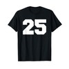 Number 25 Sports Jersey Player #25 Fan FRONT Print Varsity