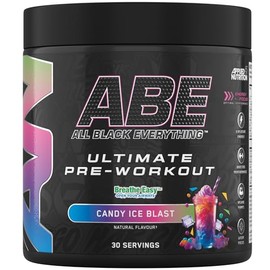 Applied Nutrition Applied Nutrition ABE Pre Workout - All Black Everything Pre Workout Powder, Energy & Physical Performance with Citrulline, Creatine, Beta Alanine (375g - 30 Servings) (Candy Ice Blast)