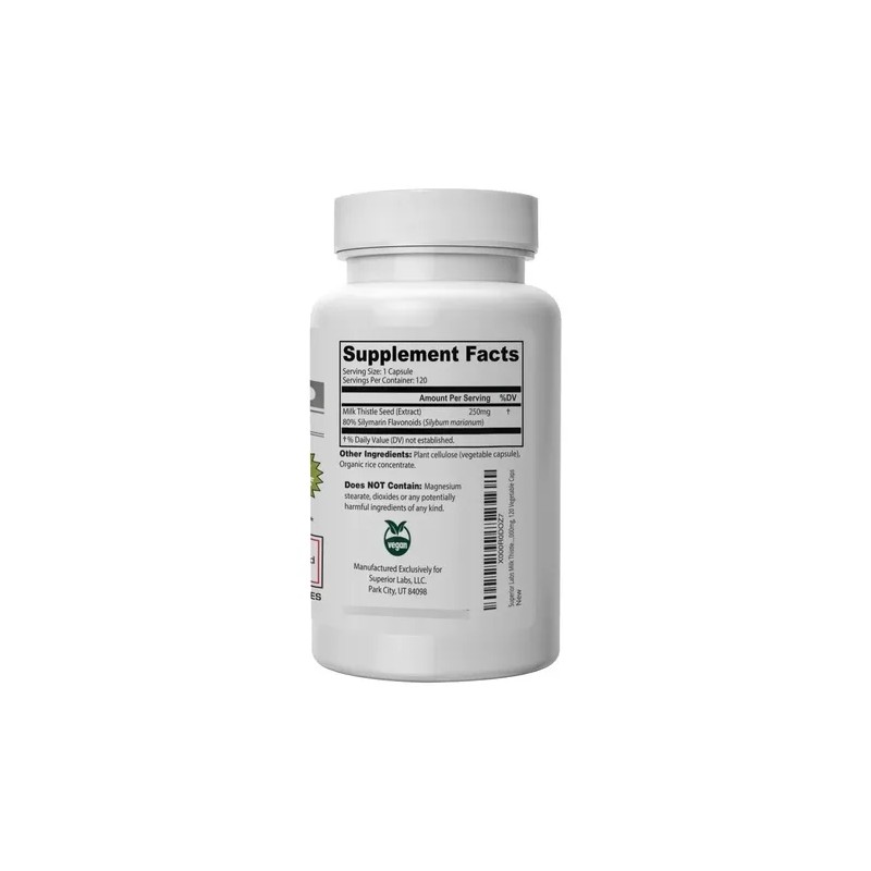 Superior Labs Cardo Mariano 80% Silimarina 120 Cápsulas