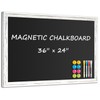 Chalk Board 36x24 Rustic Wood Framed Magnetic Blackboard for Wall