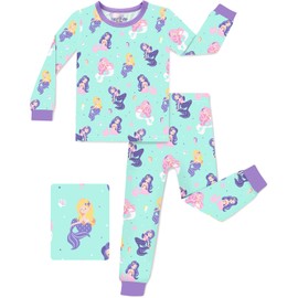 Bamboo Viscose Toddler Girls Kids Pajama Sets 3-4T Snug fit Long-Sleeve Softness Sleepwear 2pcs Pjs Jammies