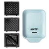 AROMA® 3-in-1 Panini Press, Sandwich Grill, and Waffle Maker with