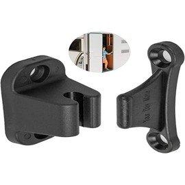 Caravan and Motorhome Door Stops in White/Black, Door Holder / Door Catch for Service Flaps and Storage Door, Accessories for Caravan and Motorhome