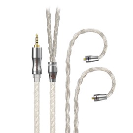 24 Core MMCX Earphone Cable-KBEAR [Expansion] Upgrade Cable, 4N Copper Silver Plated Cable, IEM Detachable Cable with2.5mm Plug, Suit for DM7 T3 T2 FH5 FH9 FA9 I3 FH5S (MMCX2.5, Silver)