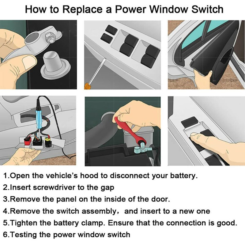 Master Power Window Switch & Bezel Set for 2002-2010 Dodge