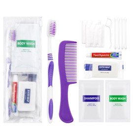 Pack of 25 Hygiene Kit, Toiletry Kit Bulk, Individually Packed, Travel Disposable Hygiene Kit, Homeless Care Package Supplies,Suitable for Hotel, Camping, Travel