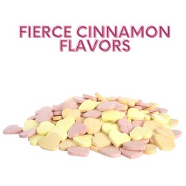 Hot Tamales Conversation Hearts Fierce Cinnamon Flavored Candy, 10 OZ