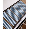 Stair Treads for Wooden Steps, Navy Blue Gray White Stripe