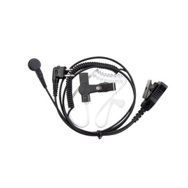 DLECNFUN Earpieces for Walkie Talkies with Mic 2 Pin 2.5mm+3.5mm Acoustic Tube Headset and PPT Compatible with Motorola Two Way Radio Earpiece Coil