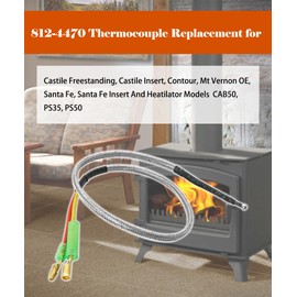AWTURBO 812-4470 Pellet Stove Thermocouple Fits for Quadrafire,Castile,Contour,Mt Vernon,14" Heatilator Thermocouple Replacement for CAB50 PS35 PS50