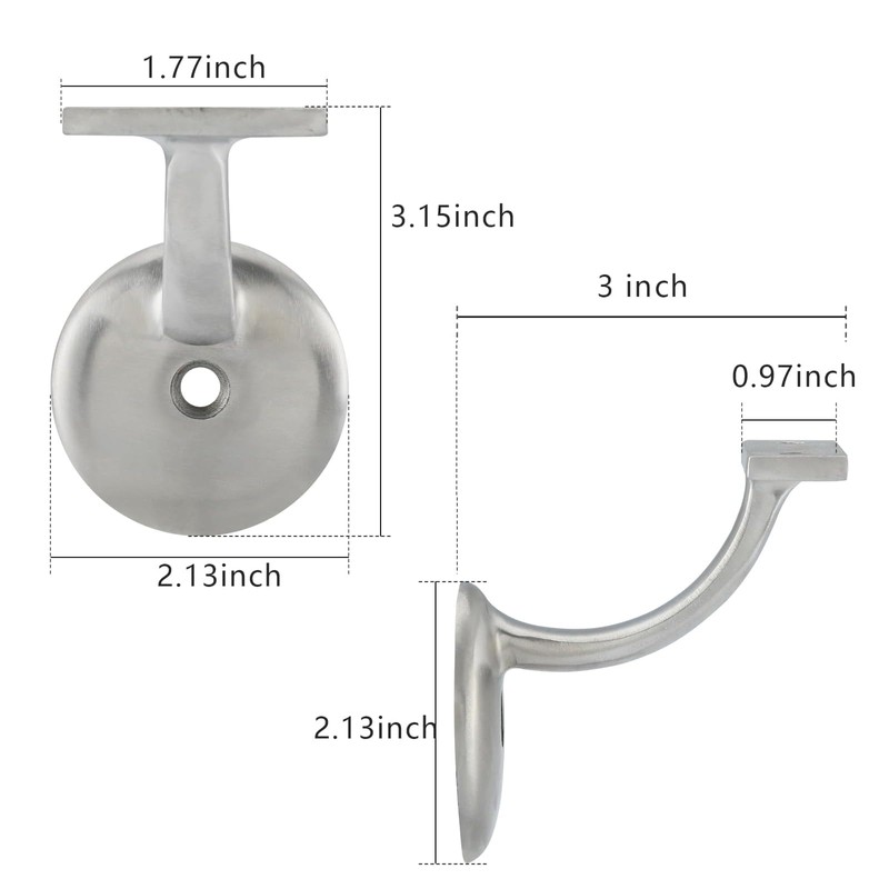 HOME MASTER HARDWARE Hand Rail Brackets, Stair Railing Bracket Heavy