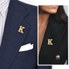 Initial Lapel Pin for Men Women, Brooch Pins for Men