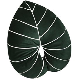 NICEYEA Green Leaf Shaped Cushion Plants Throw Cushion Decorative Cushion 3D Leaf Plant Plush Leaf Cushion Office Cushion Seat Cushion Decorative Cushion Floor Cushion for Bedroom Office Washable