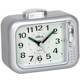 Atlanta Senioren-Wecker Glockenwecker Laut Analog Silber 1942-19
