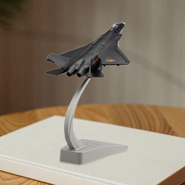 Milageto 1:68 Diecast Fighter Model and Lights Simulation Plane with Stand for Office Livingroom Bookshelf Home Aviation Commemorate