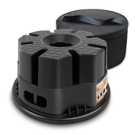 HOXWELL 6''H RV Trailer Jack Block with Bag, Camper Stabilizer Blocks for Travel Trailer, Use for Any Tongue Jack, Post, Foot, 5th Wheels, Round or Square or Scissor Stabilizer, 1 PC