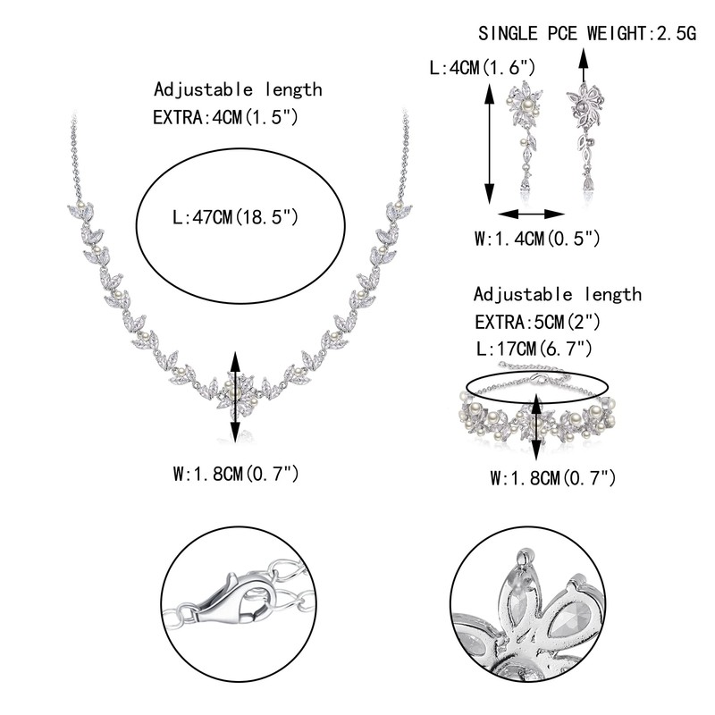 EVER FAITH Wedding Silver Tone Clear Cubic Zirconia CZ Flower