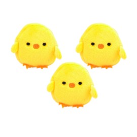 Anopo 3pcs Small Coin Bag Animal Cute Kawaii Purses for Teenage Girls Mini Plush Purses Cosmetic Bag for Women with Zip, Chicks, Casual