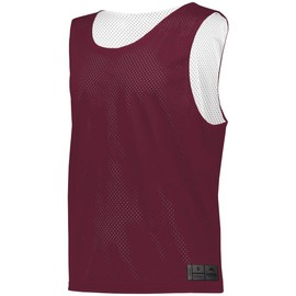 Augusta Sportswear Youth Mesh Reversible Pinnie L Maroon/White