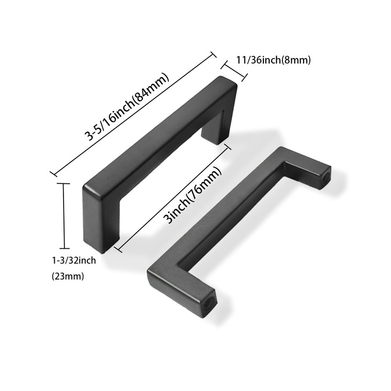 khtumeware 30 Pack 3 inch Center to Center Solid Matte