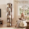 BACEKOLL Rotating Bookshelf Tower, 6 Tier Spinning Book Shelf, Wood